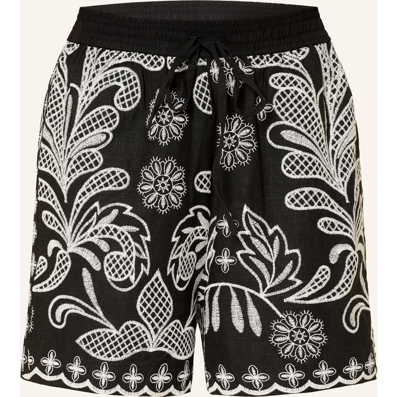 Mrs & Hugs Shorts Mit Leinen schwarz