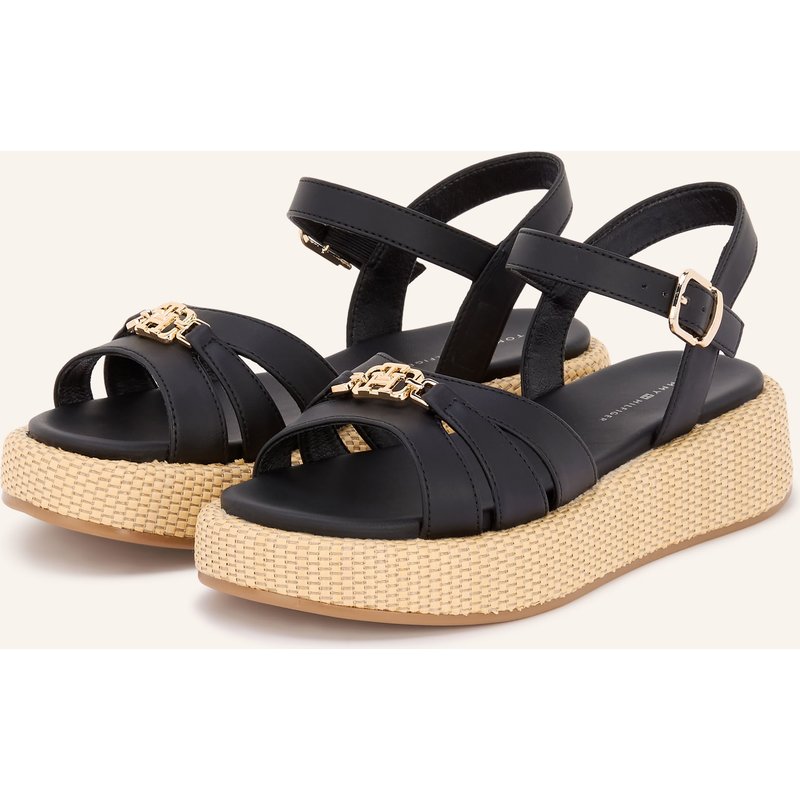 Tommy Hilfiger Plateau-Sandaletten schwarz
