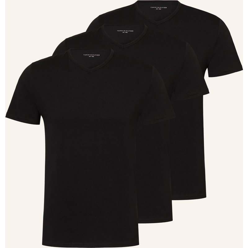 Tommy Hilfiger 3er-Pack V-Shirts schwarz