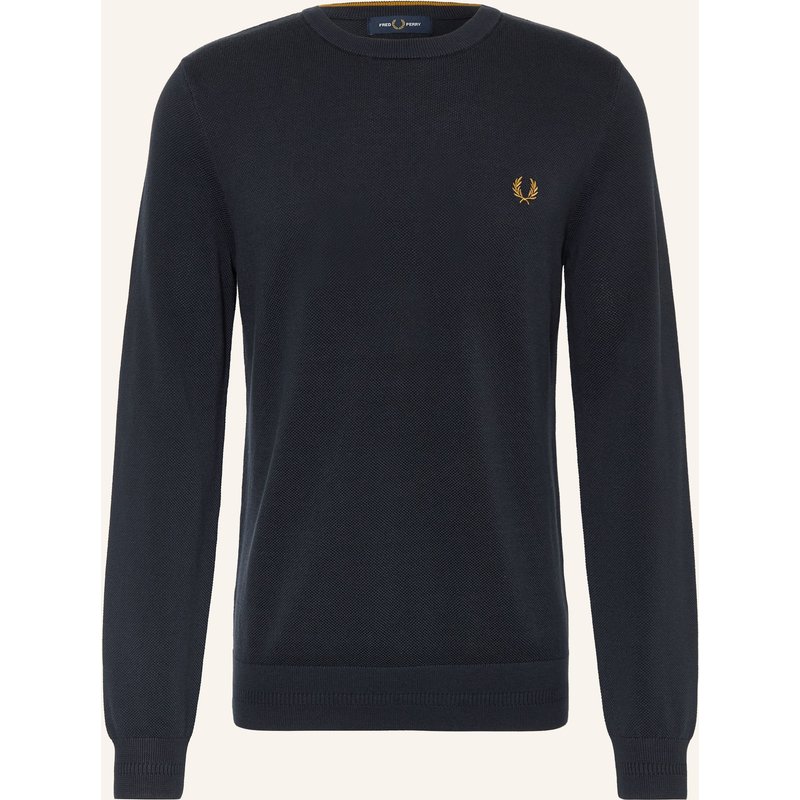 Fred Perry Piqué-Pullover blau