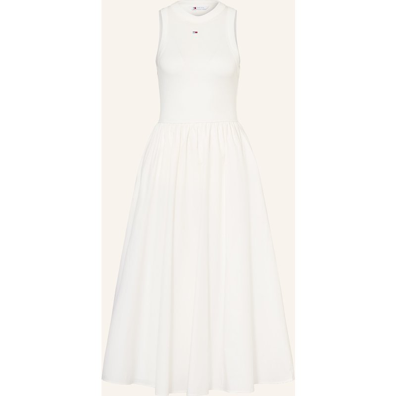Tommy Jeans Kleid Im Materialmix weiss