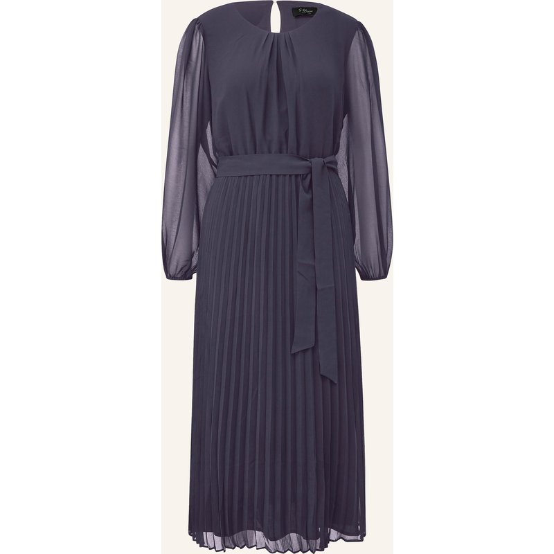 S.Oliver Black Label Kleid Mit Plissees blau