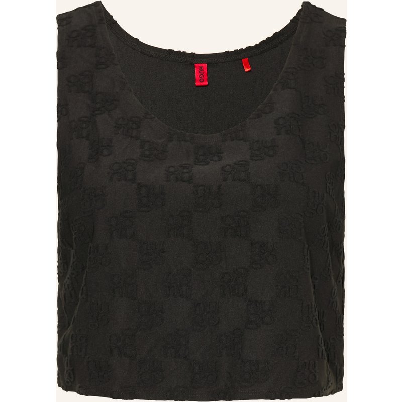 Hugo Cropped-Top Terry schwarz