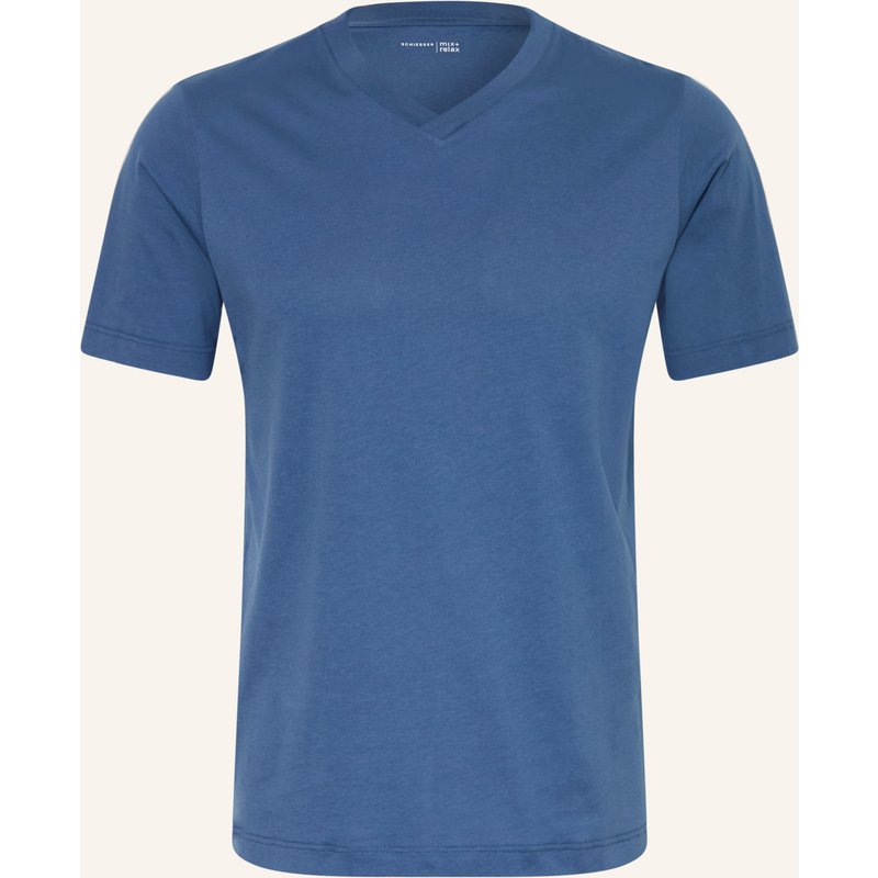 Schiesser Schlafshirt Mix+Relax blau