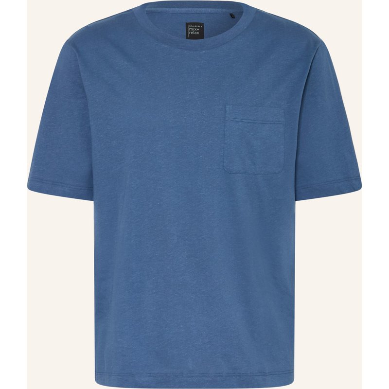Schiesser Schlafshirt Mix+Relax blau