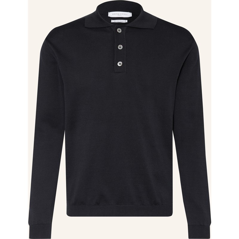 Daniele Fiesoli Strick-Poloshirt Giza blau