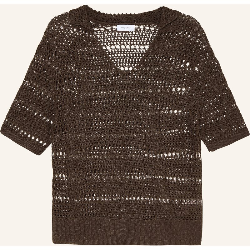 Darling Harbour Häkelshirt braun