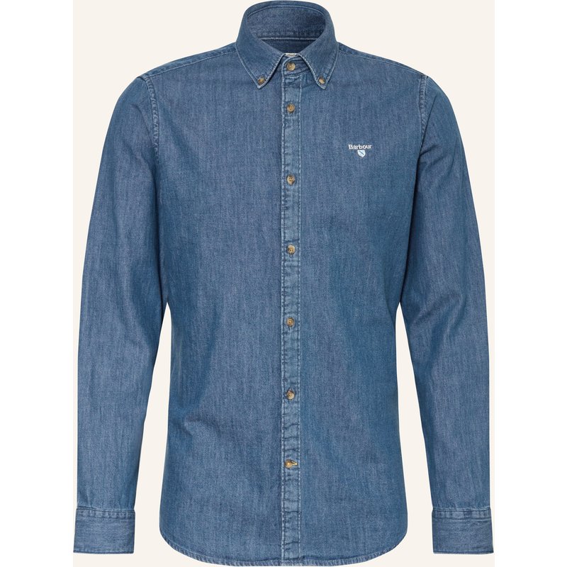 Barbour Jeanshemd Crest Tailored Fit blau