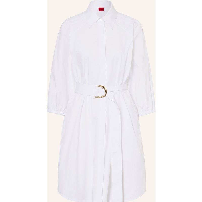 Hugo Hemdblusenkleid Kiloni Mit 3/4-Arm weiss