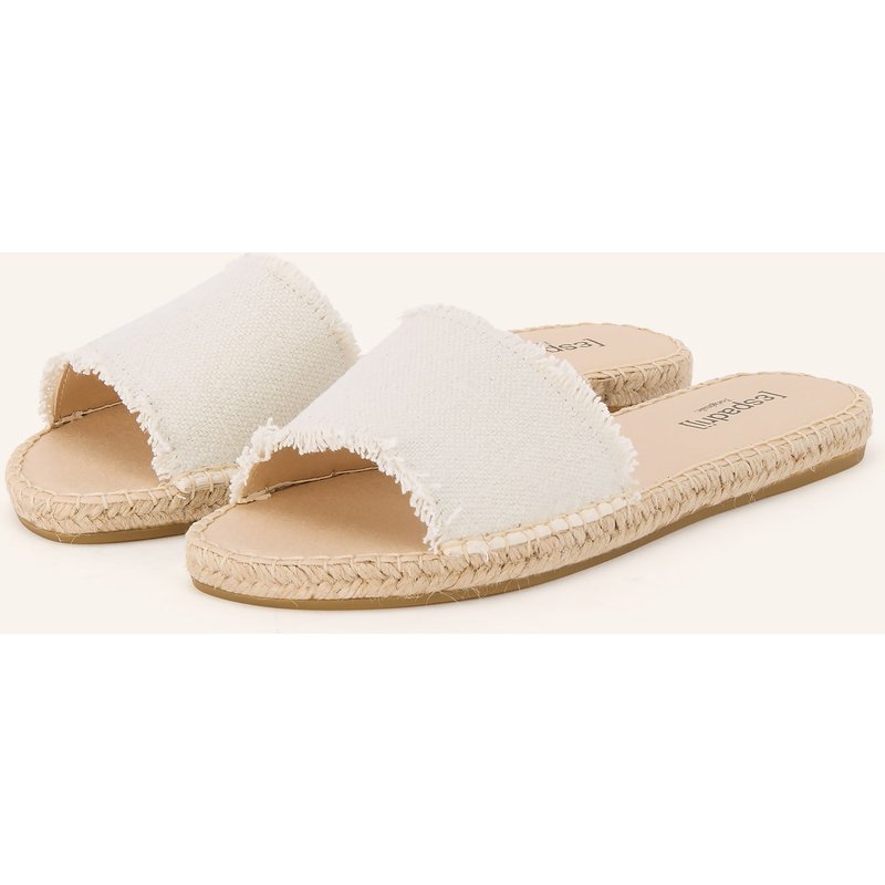 Espadrij L'originale Pantoletten Plage Linen weiss