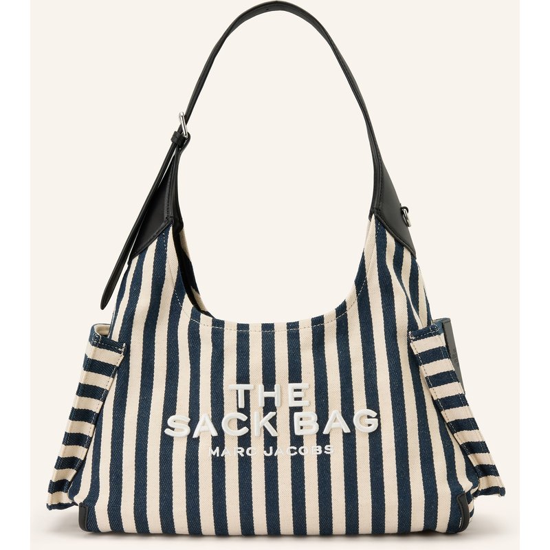 Marc Jacobs Schultertasche The Stripe Canvas Belted Sack Bag blau