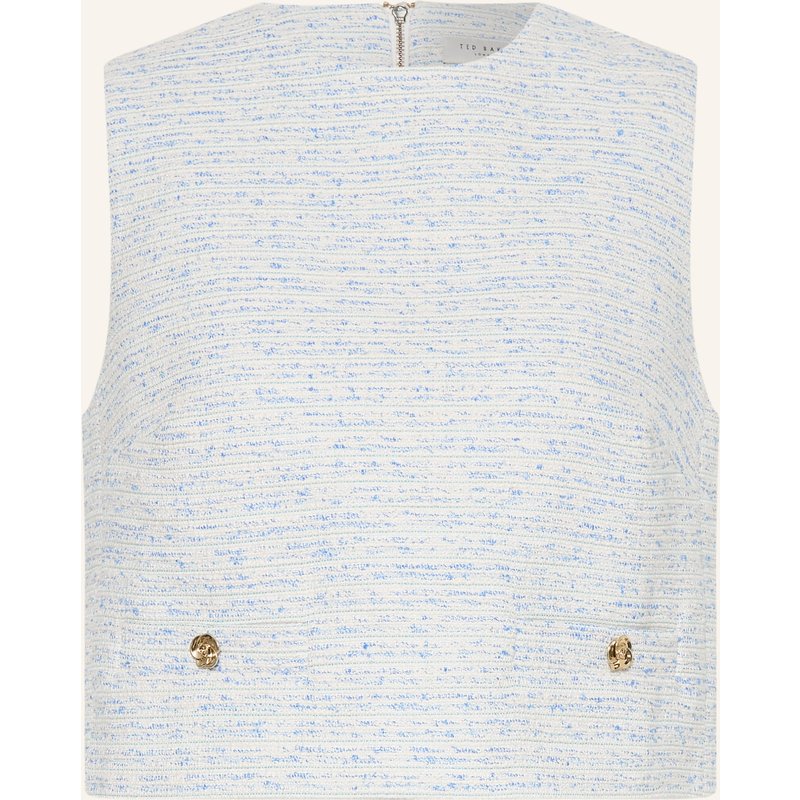Ted Baker Bouclé-Top Acadiep Mit Glitzergarn blau