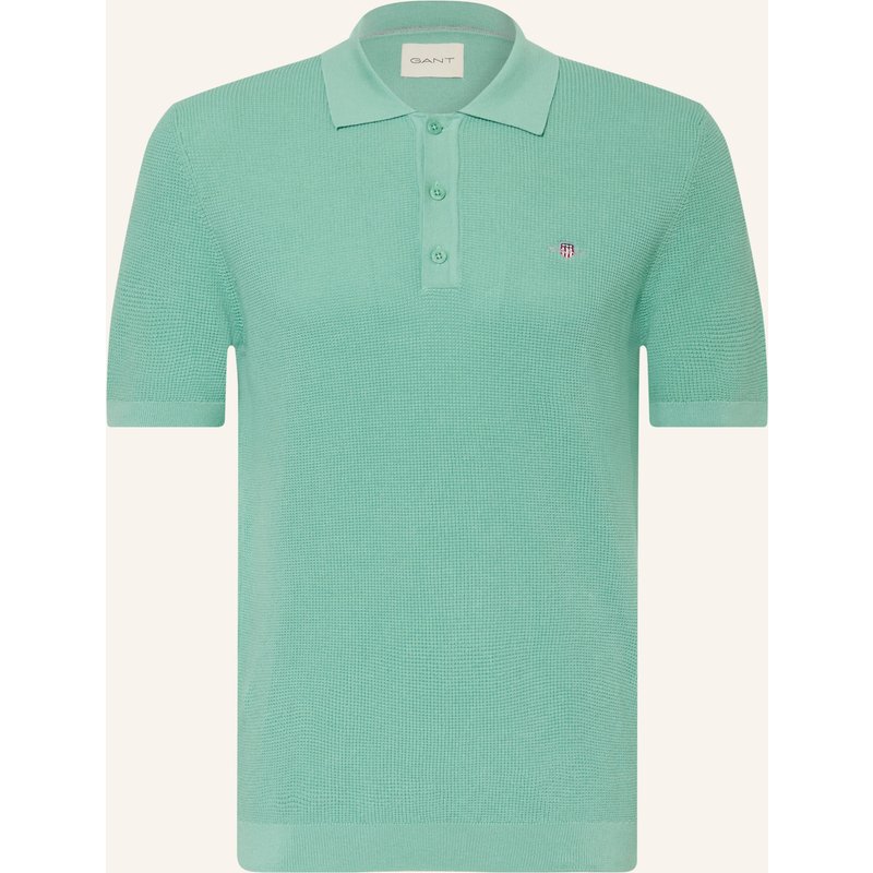 Gant Strick-Poloshirt blau