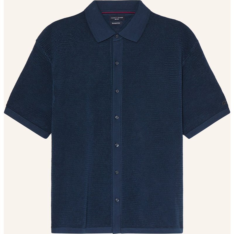 Tommy Hilfiger Strickhemd Relaxed Fit blau