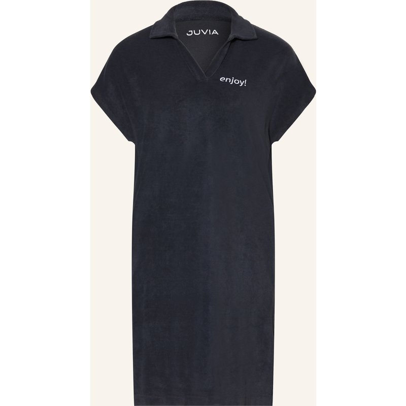 Juvia Frottee-Polokleid Selina blau