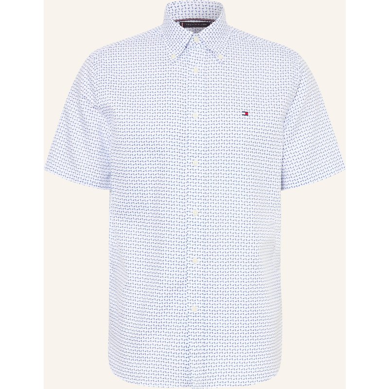 Tommy Hilfiger Kurzarm-Hemd Regular Fit Mit Leinen weiss
