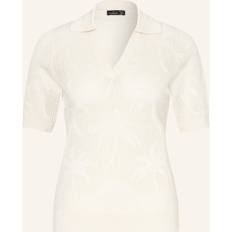 Van Laack Strick-Poloshirt Vl-Saidas-Xx Mit Leinen weiss