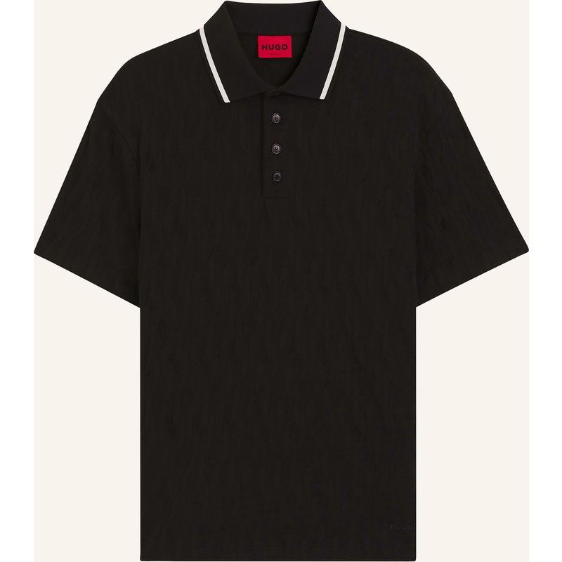 Hugo Jersey-Poloshirt Dunik schwarz