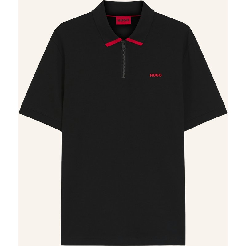 Hugo Jersey-Poloshirt Dalomino Regular Fit schwarz