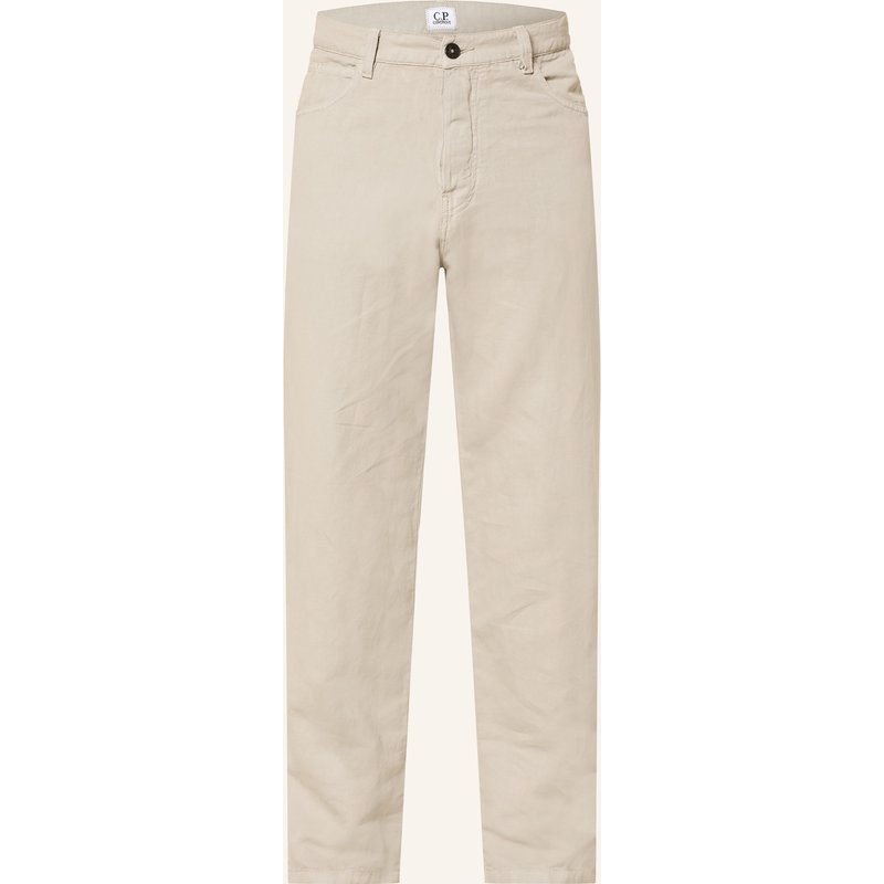 C.P. Company Hose Regular Fit Mit Leinen grau