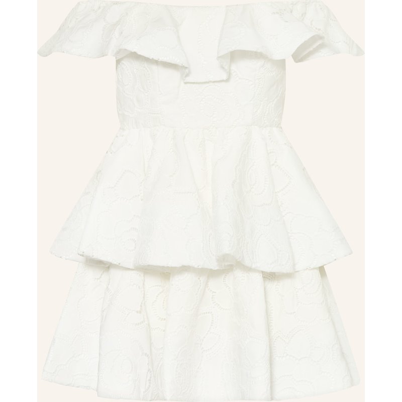 Malina Cocktailkleid Tracy Aus Spitze Mit Volants weiss