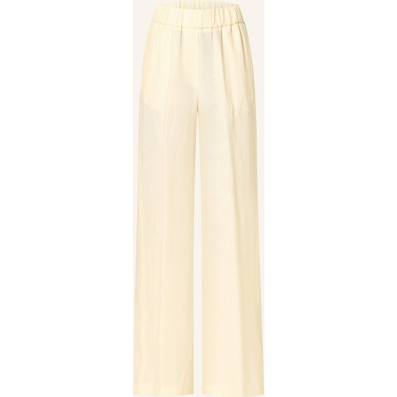 Peserico Marlenehose Aus Leinen gelb