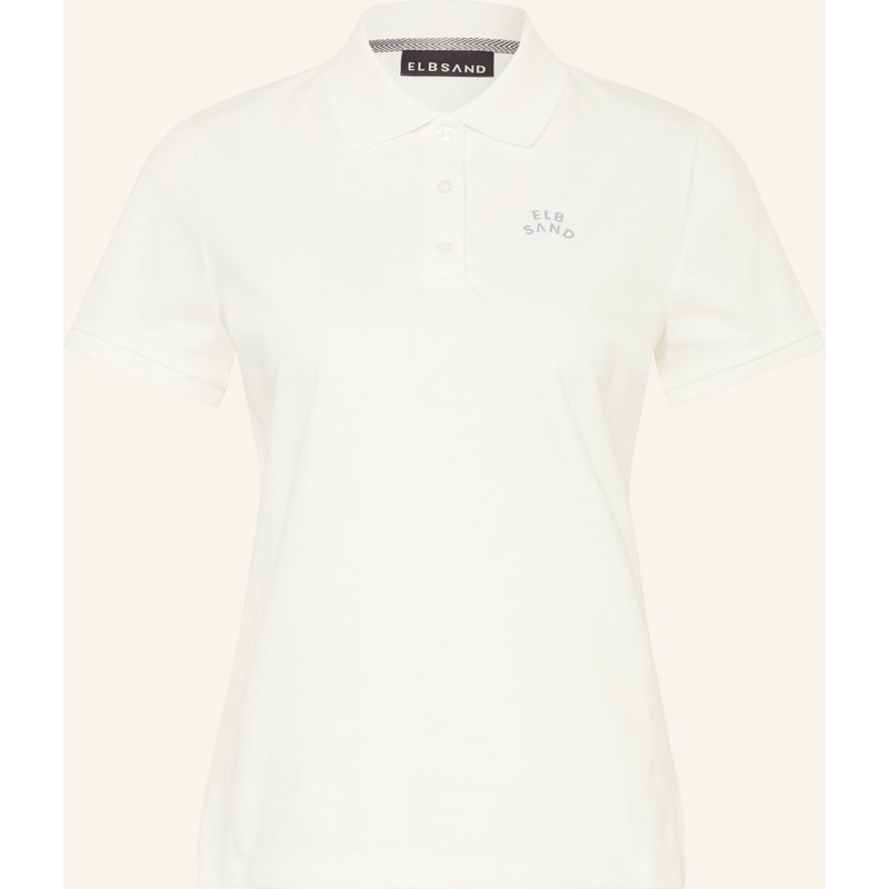 Elbsand Piqué-Poloshirt Stina weiss