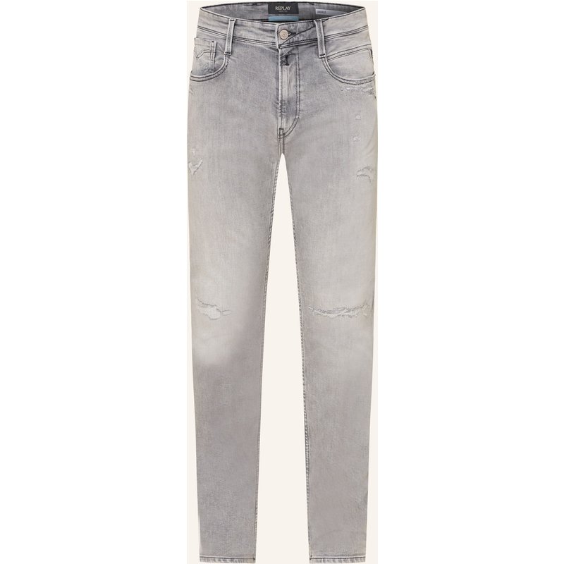 Replay Destroyed Jeans Anbass Slim Fit grau