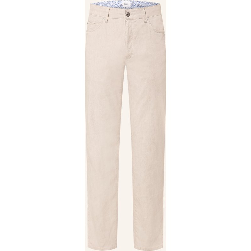 Brax Hose Cadiz Slim Fit Mit Leinen beige