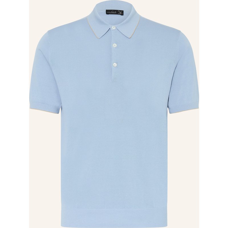Van Laack Strick-Poloshirt Vl-Sandro-Sbf blau