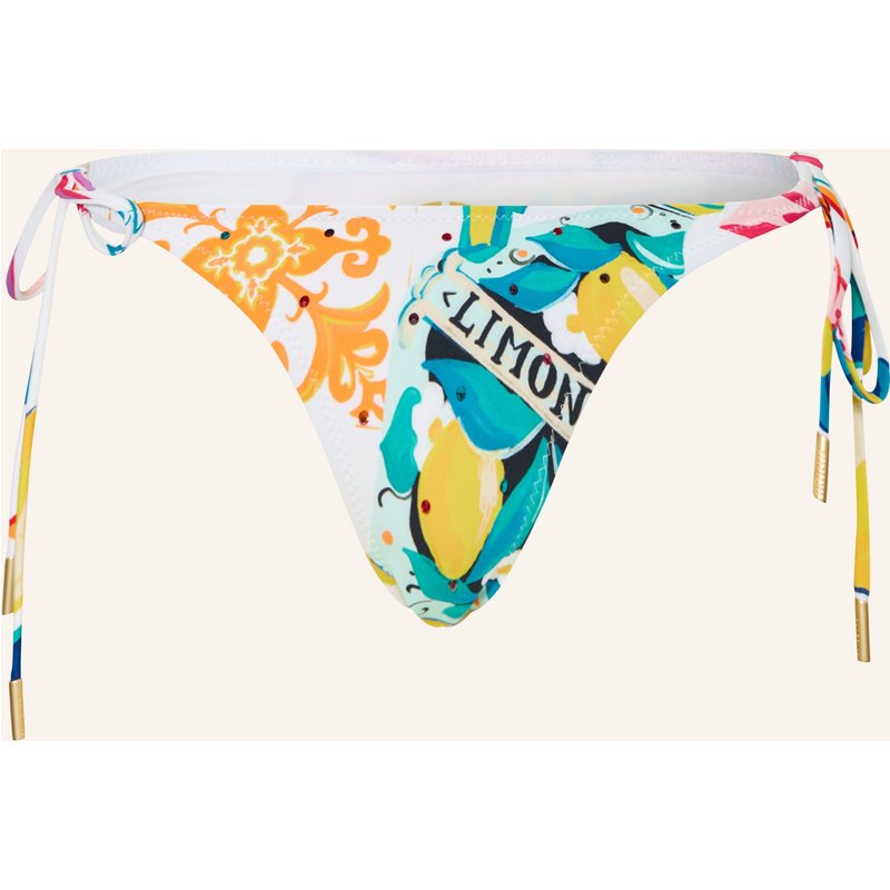 Goldbergh Triangel-Bikini-Hose Chiarina Mit Schmucksteinen weiss