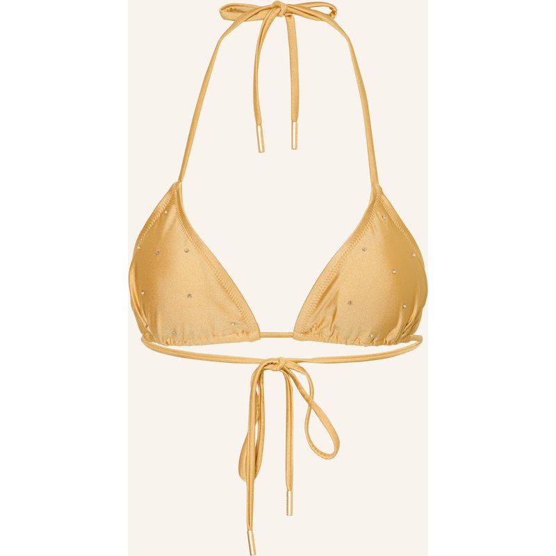 Goldbergh Triangel-Bikini-Top Velora Mit Schmucksteinen gold