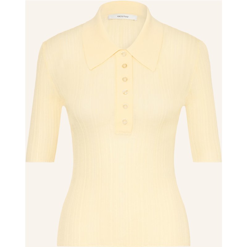 Gestuz Strick-Poloshirt Gzclene gelb