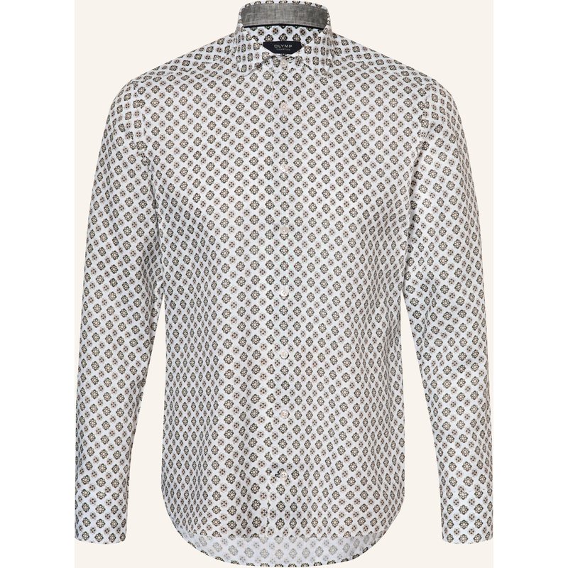 Olymp Signature Leinenhemd Casual Tailored Fit gruen