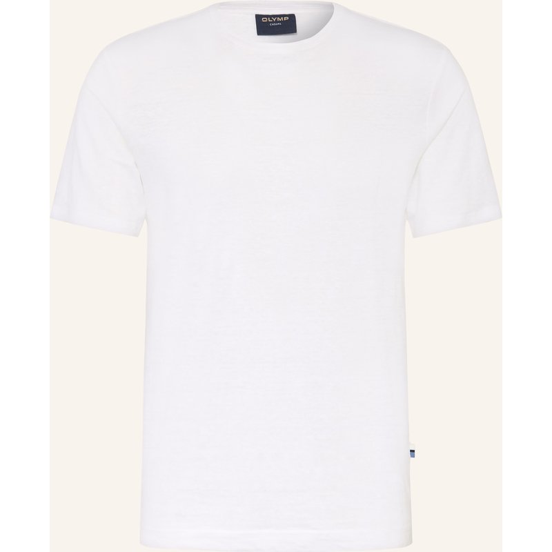 Olymp T-Shirt Aus Leinen weiss