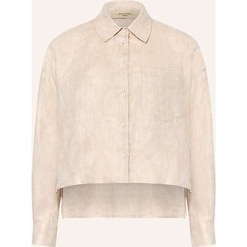 Weekend Max Mara Hemdbluse Capo Aus Leinen weiss