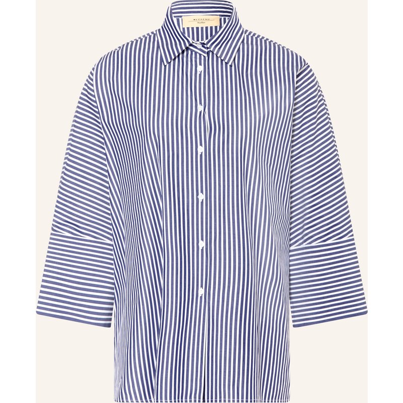 Weekend Max Mara Oversized-Hemdbluse Hudson Mit 3/4-Arm blau