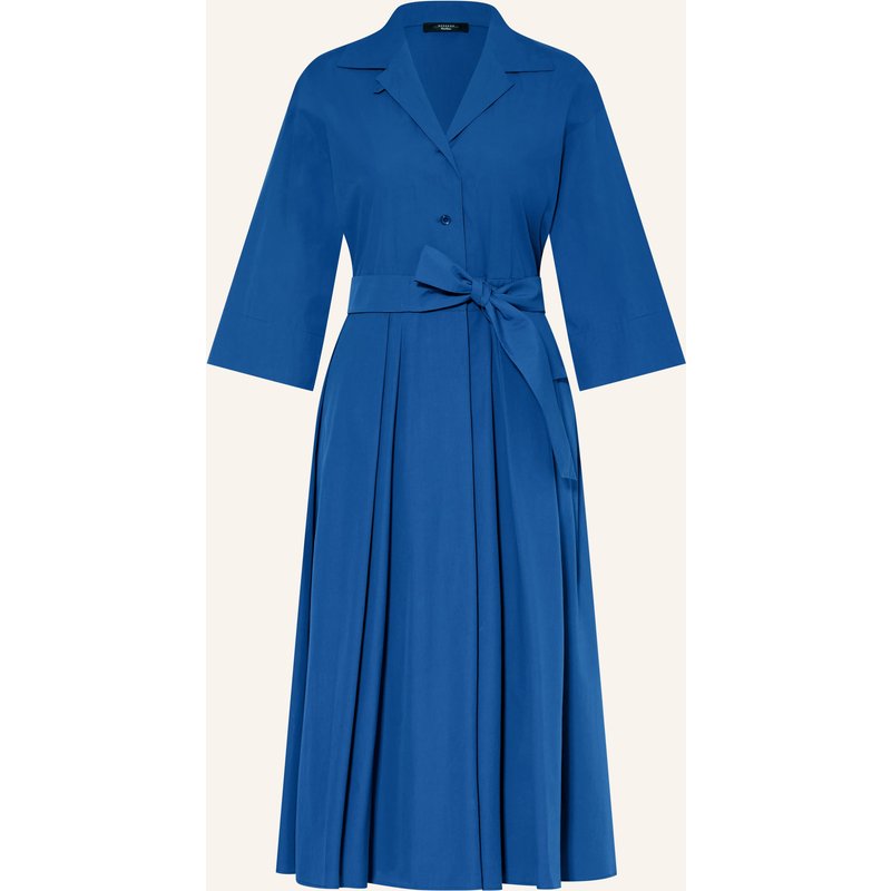 Weekend Max Mara Hemdblusenkleid Padana Mit 3/4-Arm blau