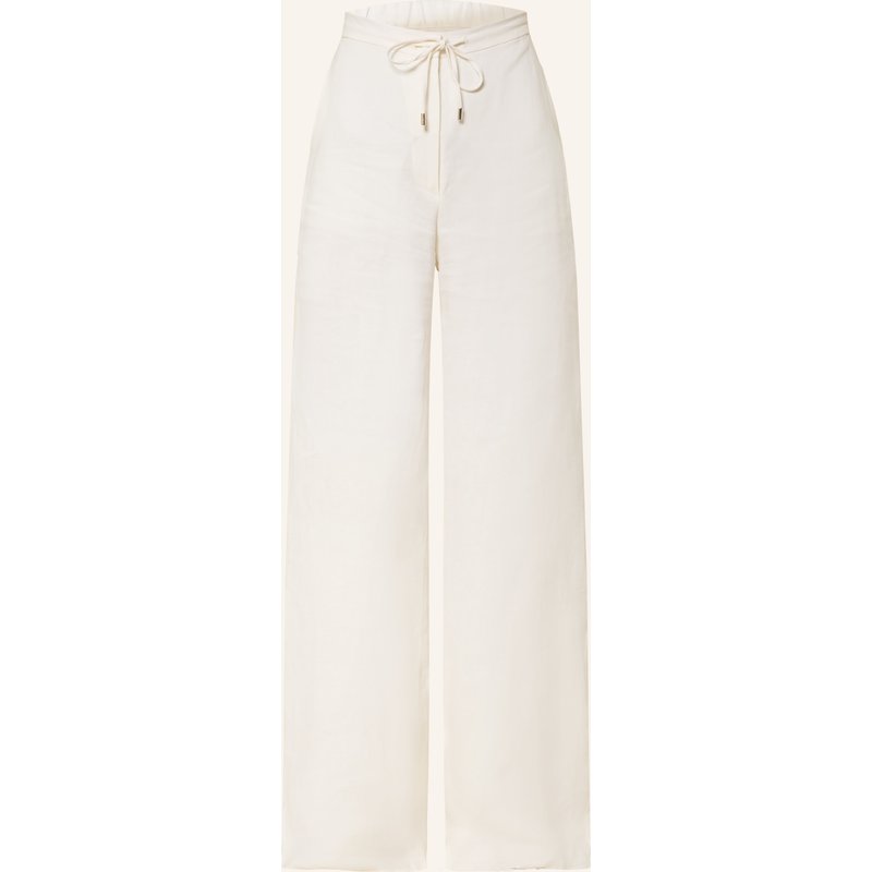 Max Mara Studio Marlenehose Pelota Aus Leinen weiss