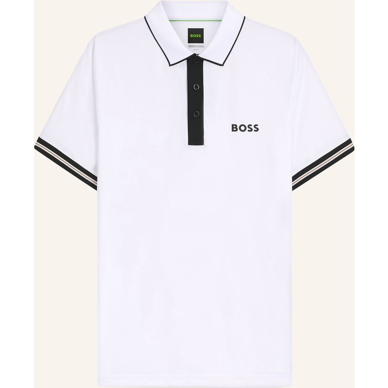 Boss Funktions-Poloshirt Active Slim Fit weiss