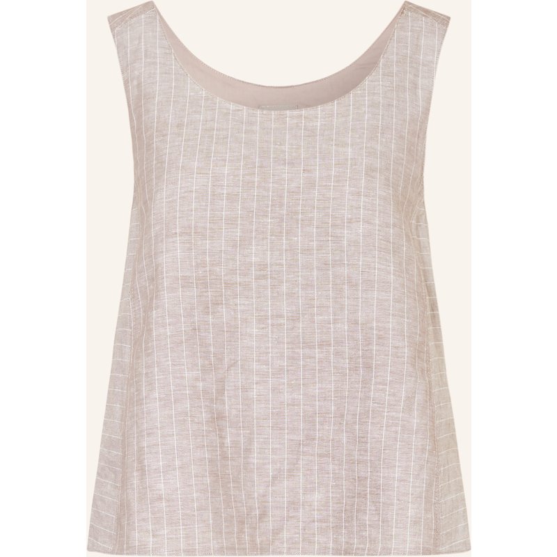 Mm By Max Mara Blusentop Caliga Mit Leinen braun