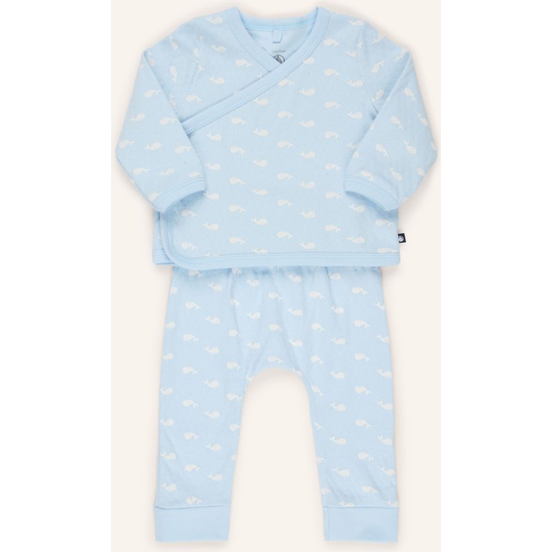 Petit Bateau Set: Wickelshirt Und Hose blau