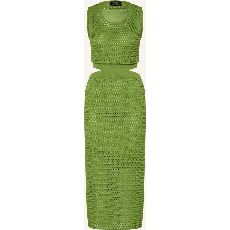 Marc Cain Strickkleid Mit Cut-Outs Und Galonstreifen gruen