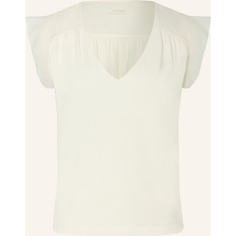 Marc Cain Top Im Materialmix weiss