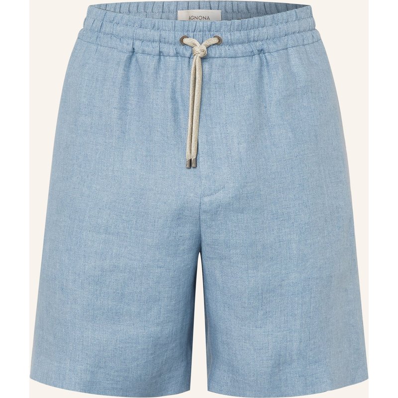 Agnona Leinenshorts blau