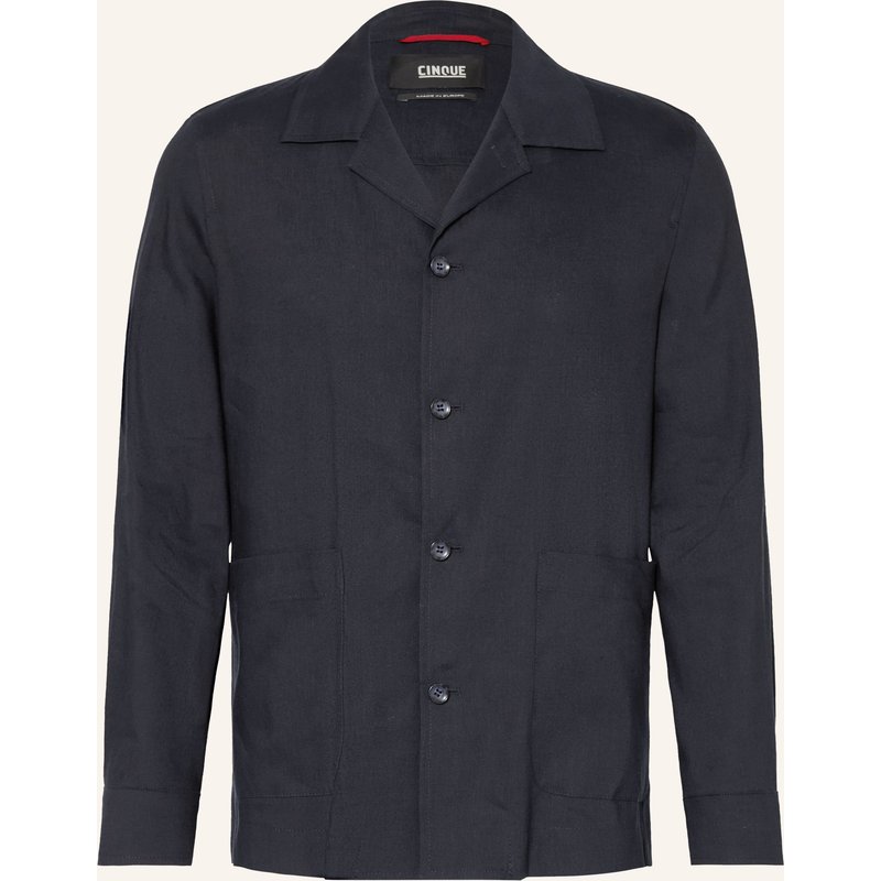Cinque Overshirt Cimalte Mit Leinen blau
