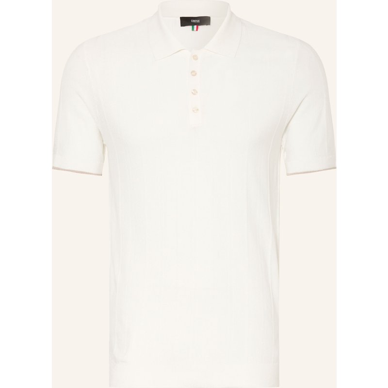 Cinque Strick-Poloshirt Cigio weiss