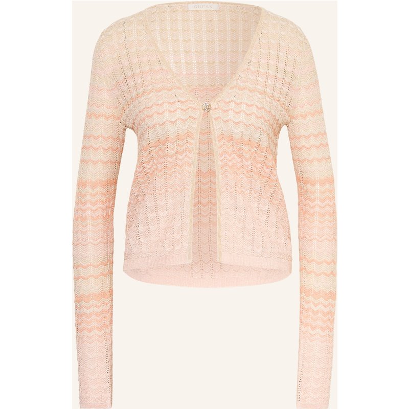 Guess Stickjacke Rosalyn Mit Glitzergarn beige