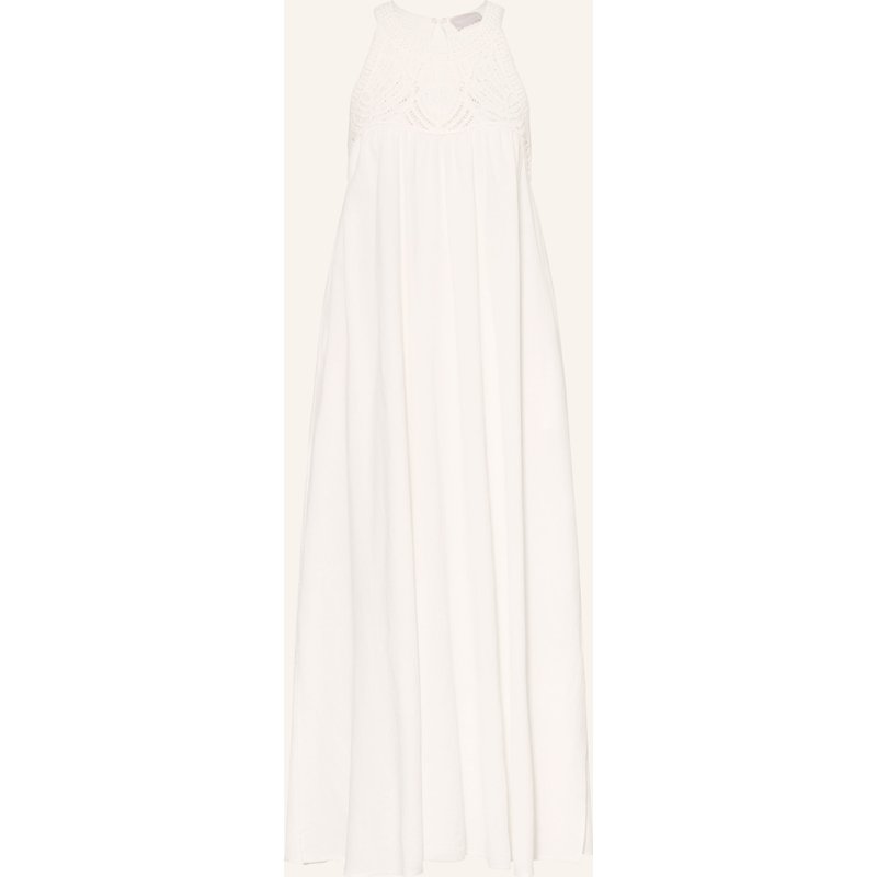 Hemisphere Kleid Im Materialmix weiss