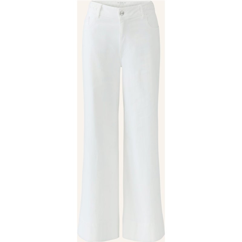 Oui Wide Leg Jeans weiss